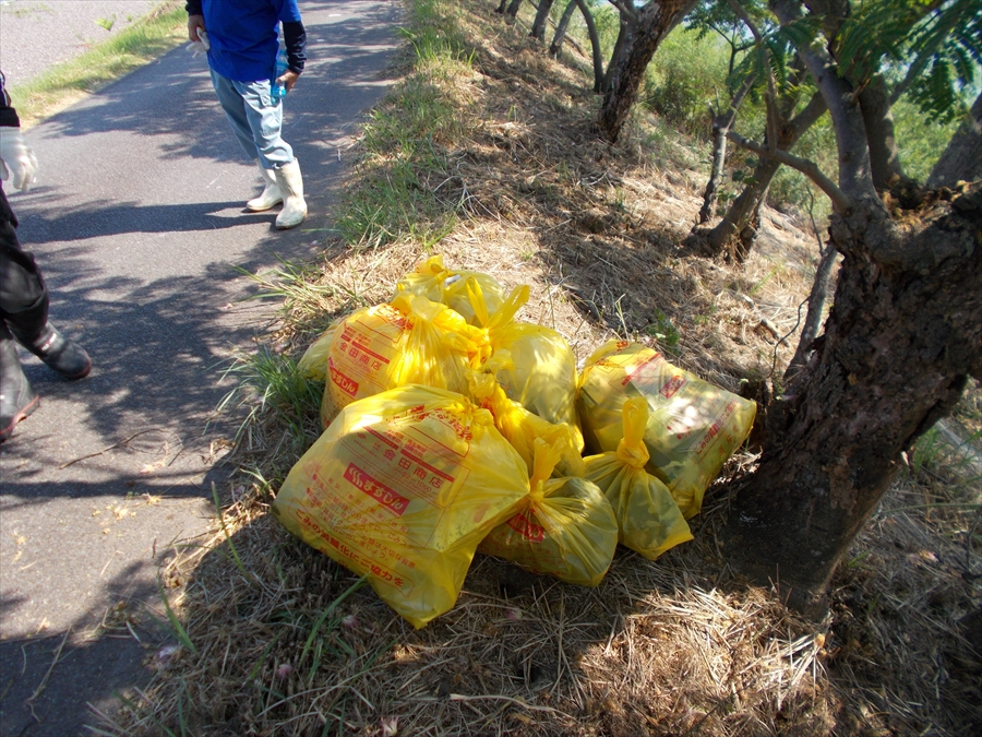 夏の恒例行事　益田川清掃活動に今年も参加しました。